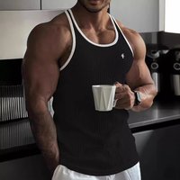 Men’s Breathable Sports Vest Quick Drying Vertical Striped Sleeveless Tank Top For Fitness And Summer Activity Elastic Threaded Bottoming Shirt Men’s Breathable Sports Vest Quick Drying Vertical Striped Sleeveless Tank Top For Fitness And Summer Activity Elastic Threaded Bottoming Shirt