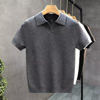Premium Men’s Solid Color Polo Shirt Moisture-Wicking Ice Silk Fabric, Slim Fit & Timeless Elegance For Business Casual & Smart Outings Premium Men’s Solid Color Polo Shirt Moisture-Wicking Ice Silk Fabric, Slim Fit & Timeless Elegance For Business Casual & Smart Outings