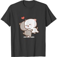 Peach And Goma Mochi Cats Hug Polo shirt Peach And Goma Mochi Cats Hug Polo shirt