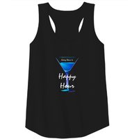 Blue Martini Happy Hour Cocktail Mens Black Tank Top
