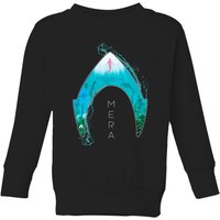 Aquaman Mera Logo Kids’ Sweatshirt – Black – –