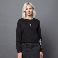 Harry Potter The Dark Arts The Dark Mark Tattoo Cropped Sweatshirt With Embroidery – Black Harry Potter The Dark Arts The Dark Mark Tattoo Cropped Sweatshirt With Embroidery – Black