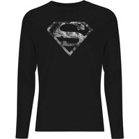 DC Marble Superman Logo Unisex Long Sleeve Shirt – Black