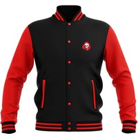 Grimmfest Logo Varsity Jacket – RedBlack