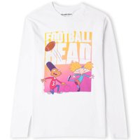 Nickelodeon Hey Arnold Football Head Men’s Long Sleeve Shirt – White