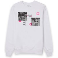 Squid Game Red Light Green Light Sweatshirt – White Squid Game Red Light Green Light Sweatshirt – White