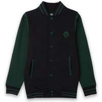 The Batman Unmask The Truth Embroidered Varsity Jacket – BlackGreen The Batman Unmask The Truth Embroidered Varsity Jacket – BlackGreen