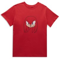 Sonic The Hedgehog Knuckles Face Kids’ Shirt – Red – – Sonic The Hedgehog Knuckles Face Kids’ Shirt – Red – –