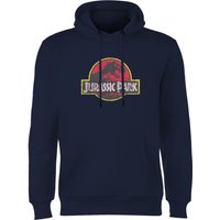 Jurassic Park Logo Vintage Hoodie – Navy