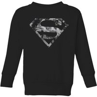 Marble Superman Logo Kids’ Sweatshirt – Black – – Marble Superman Logo Kids’ Sweatshirt – Black – –