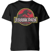 Jurassic Park Logo Vintage Kids’ Shirt – Black – –