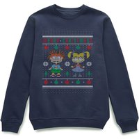 Rugrats Chuckie And Angelica – Merry Christmas Christmas Jumper – Navy Rugrats Chuckie And Angelica – Merry Christmas Christmas Jumper – Navy