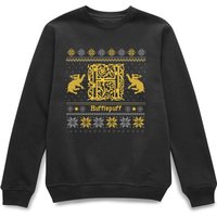 Harry Potter Hufflepuff Christmas Christmas Jumper – Black