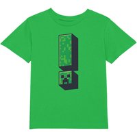 Minecraft Creeper Exclamation Kids’ Shirt – Kelly Green – – Minecraft Creeper Exclamation Kids’ Shirt – Kelly Green – –