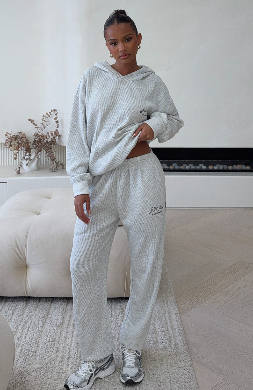 Moving Out Waffle Sweatpants Light Grey Marle Moving Out Waffle Sweatpants Light Grey Marle