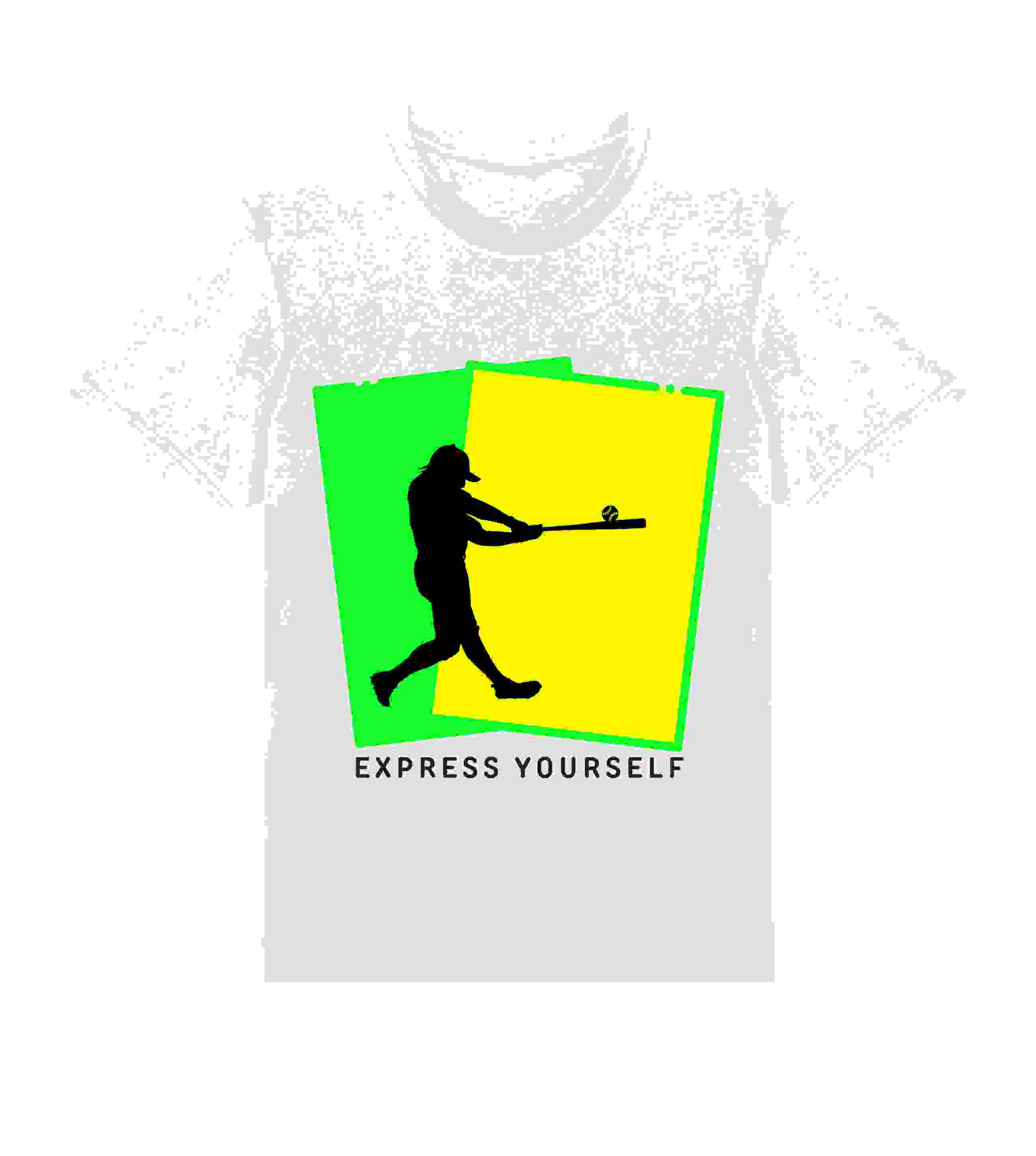 Bold Baseball Silhouette – Men’s Regular Shirt – White L men