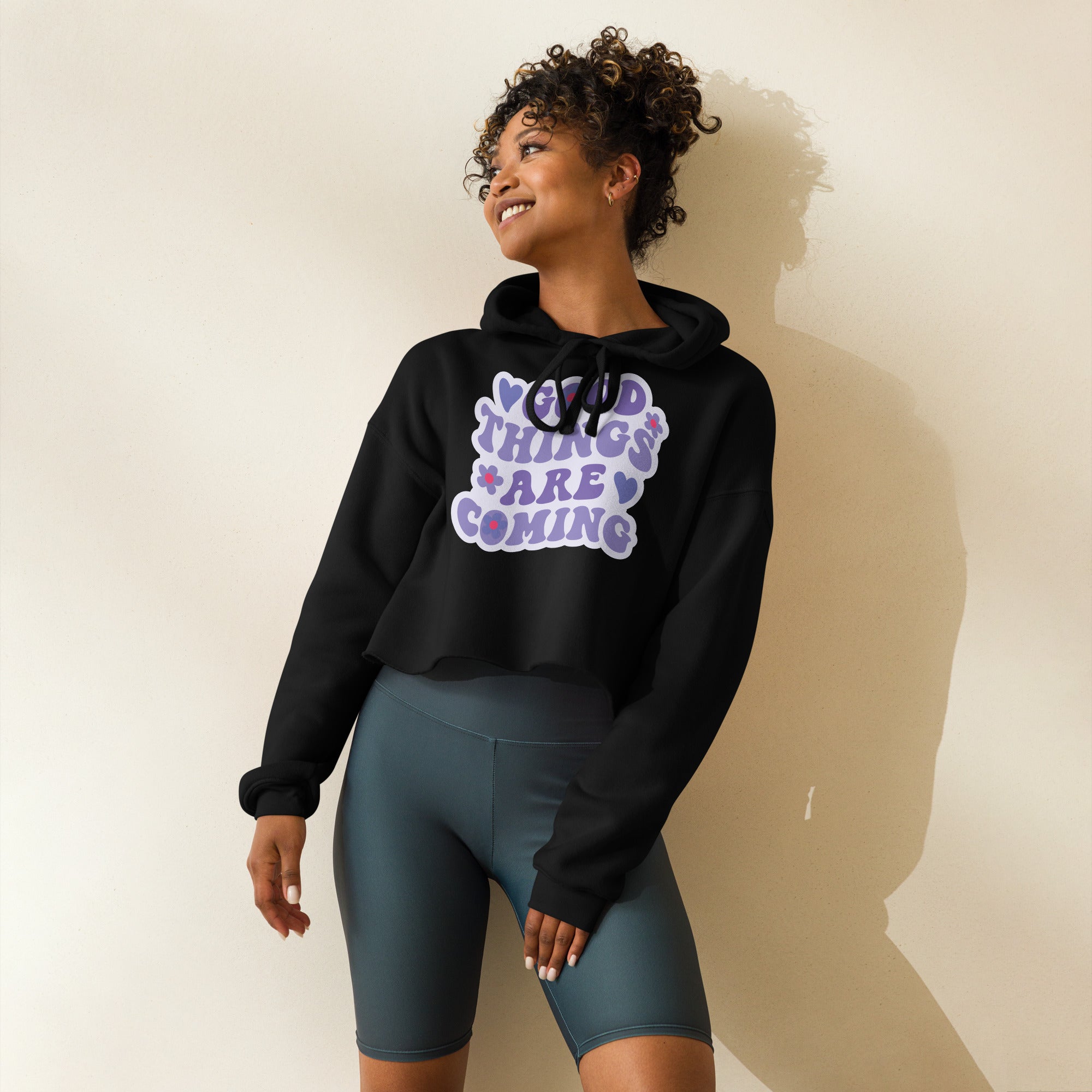 Positive Vibes Crop Hoodie Positive Vibes Crop Hoodie