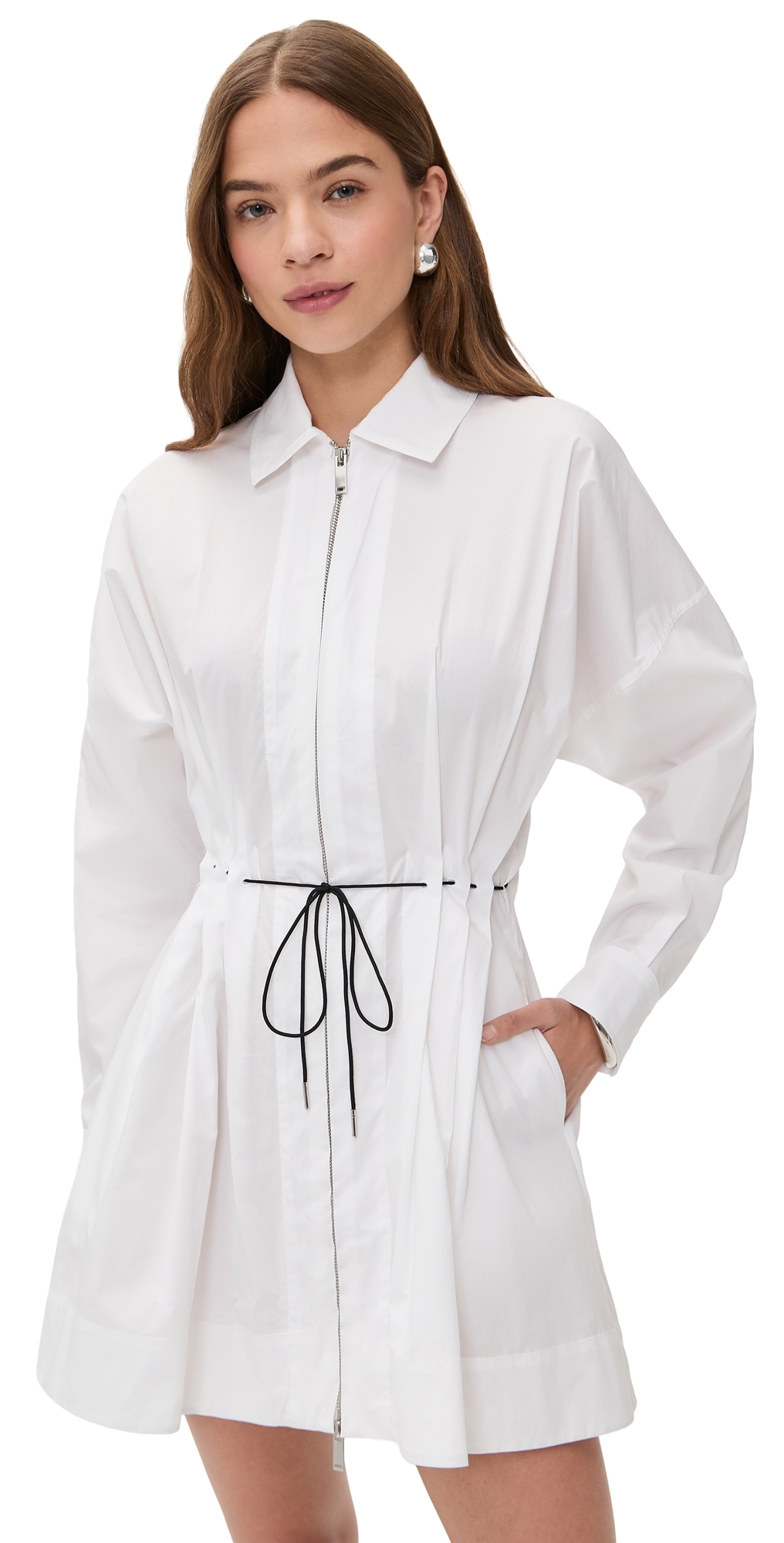 STAUD Chi Dress White